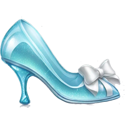Glass Slipper with bow emoji