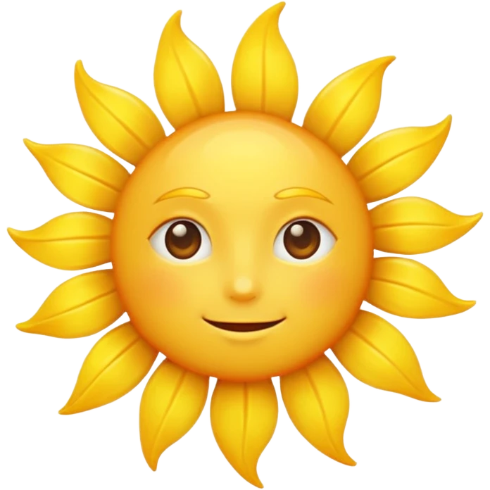 no facial features (no eyes, no mouth, no nose),a yellow sun, bright and shining emoji