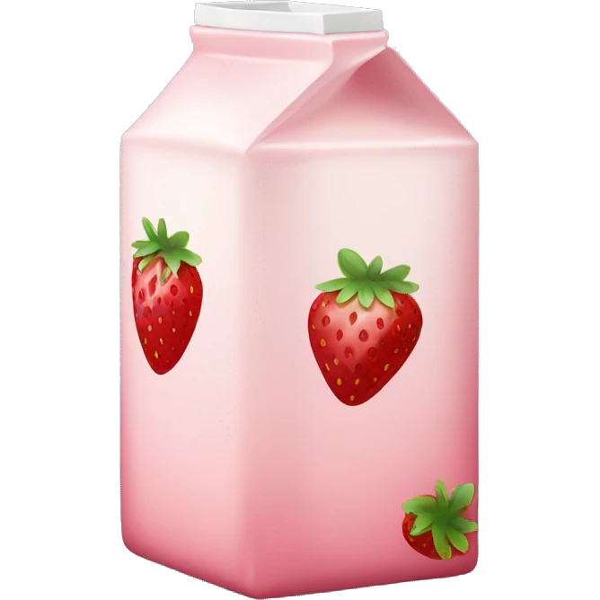 Strawberry milk carton emoji
