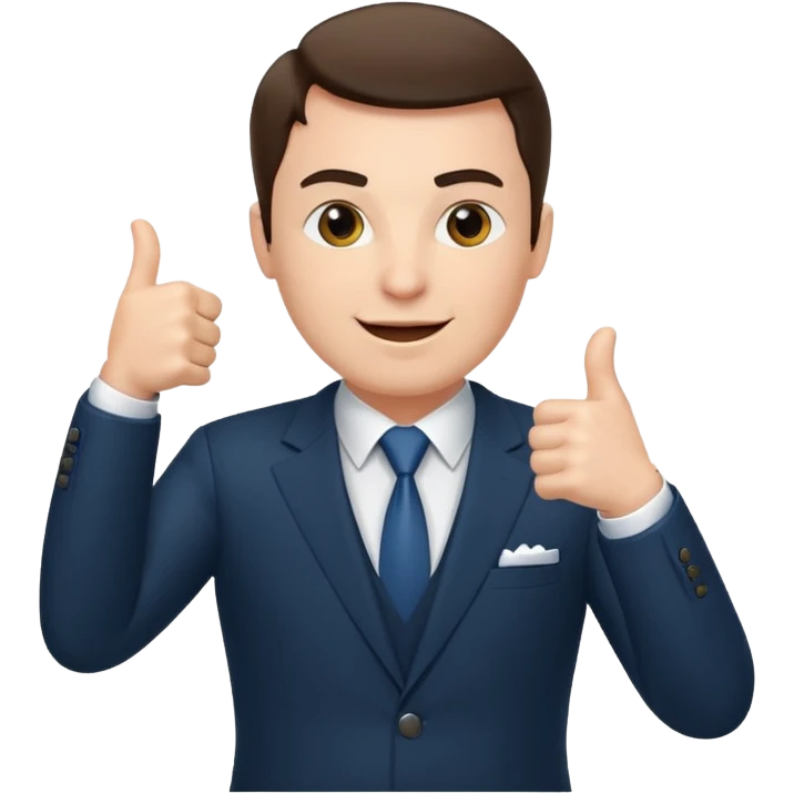 boss on a phone call, giving a thumbs up emoji