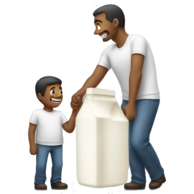 dad bringing the milk back emoji