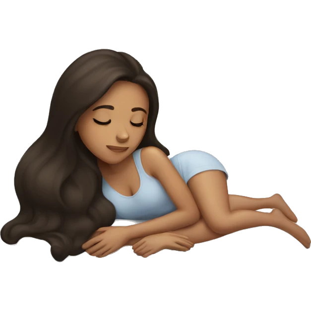 Brunette girl sleeping emoji