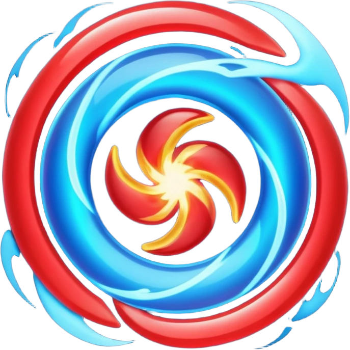 glitter red and blue plasma emoji