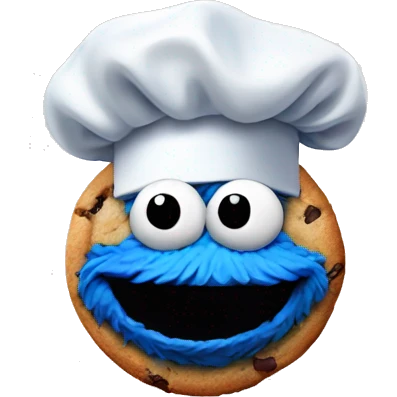 Cookie Monster in chefs hat emoji