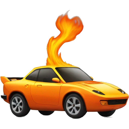 Speed lava car  emoji