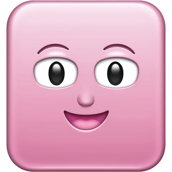metallic light pink 3d rectangle shape emoji