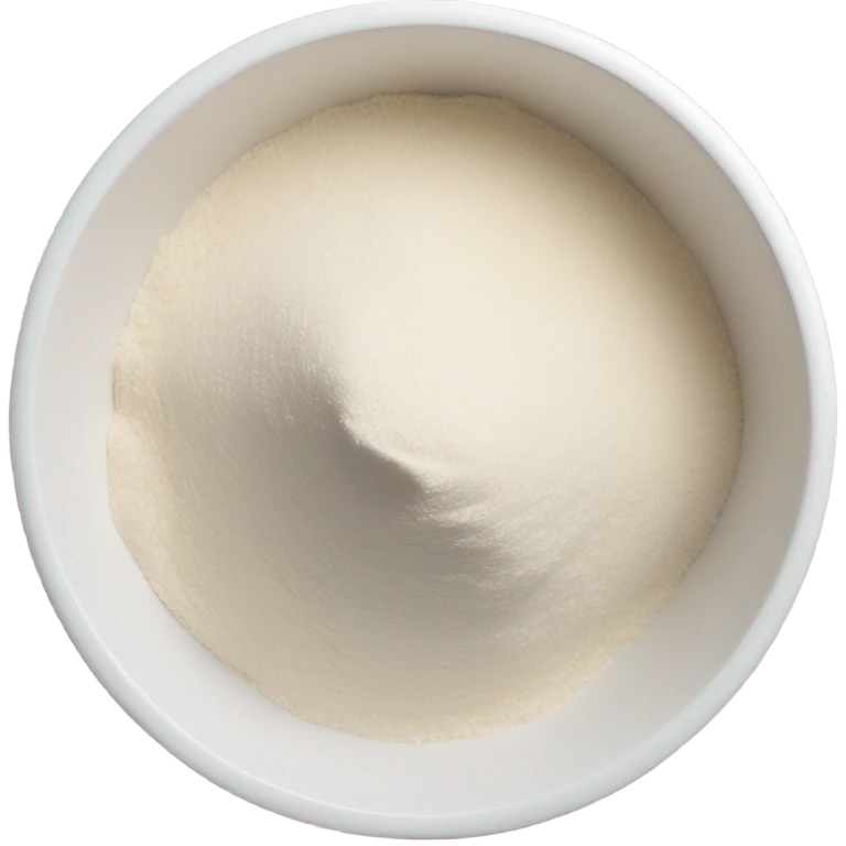 flour mixture in a white bowl emoji