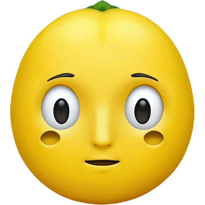 lemon with no face emoji