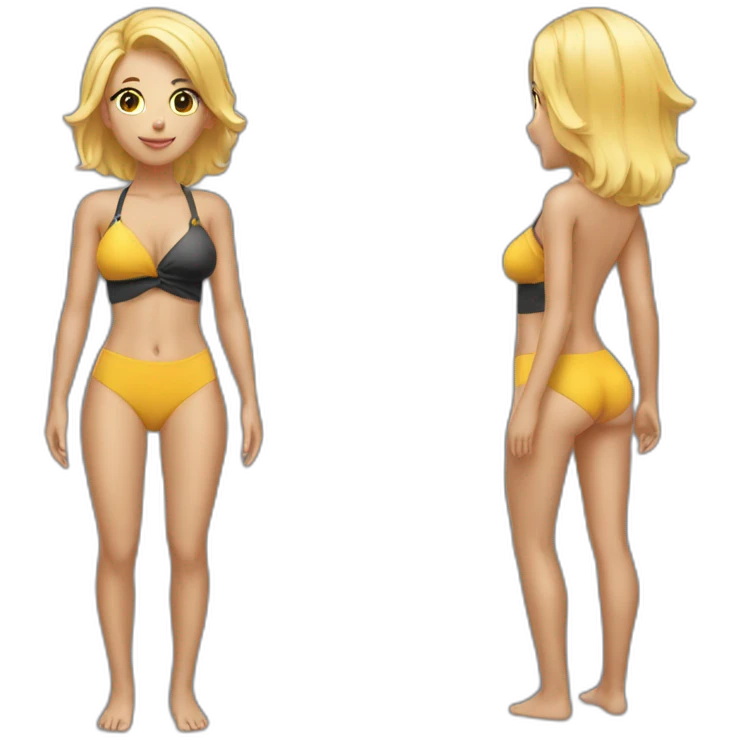 sexy blonde in swimsuit bottom emoji