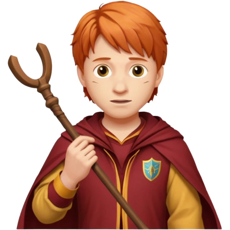 ron weasley with Quidditch Clothes holds a Quaffle  emoji