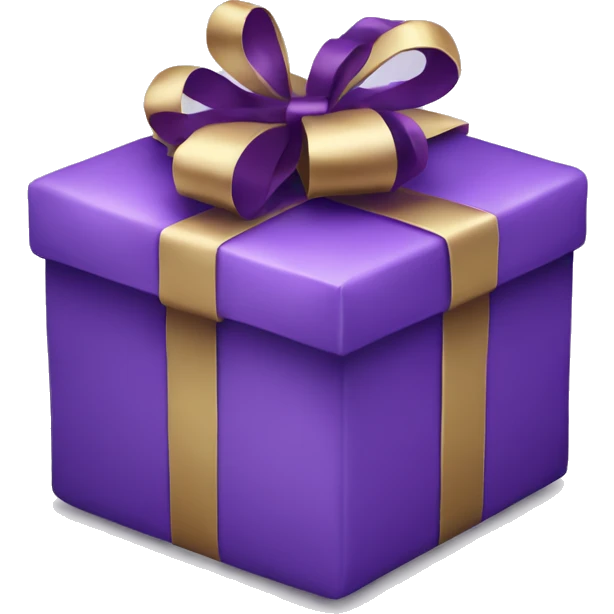 christmas present purple emoji