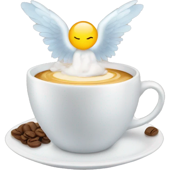 Un ange qui prend un café  emoji