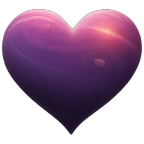 Heart ringed planet emoji