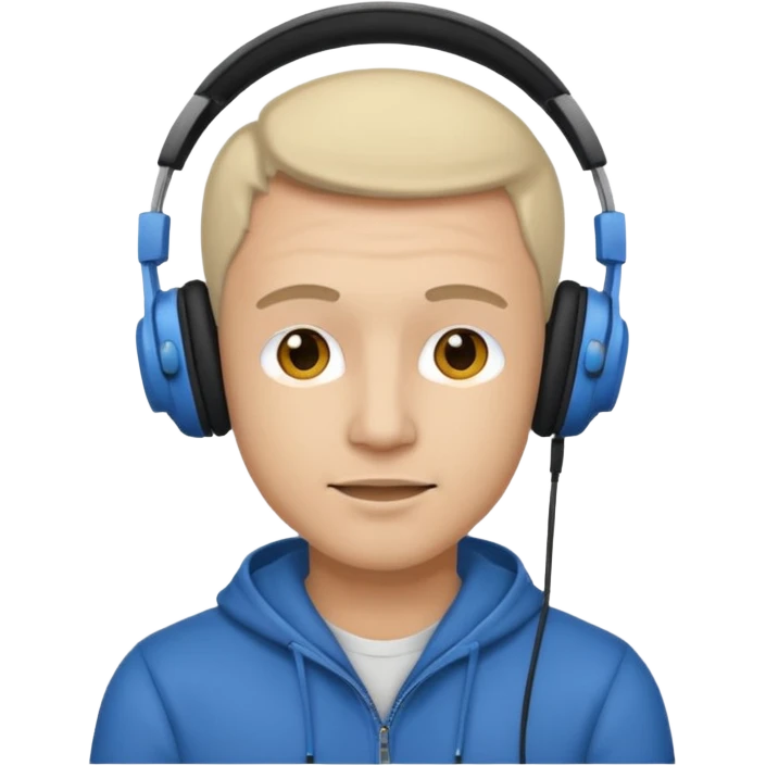 light man with headphones emoji