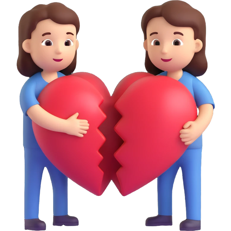 Heart between 2 people emoji