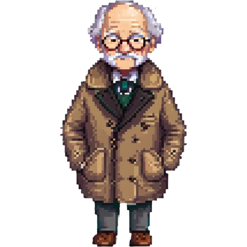 grandpa in a coat emoji