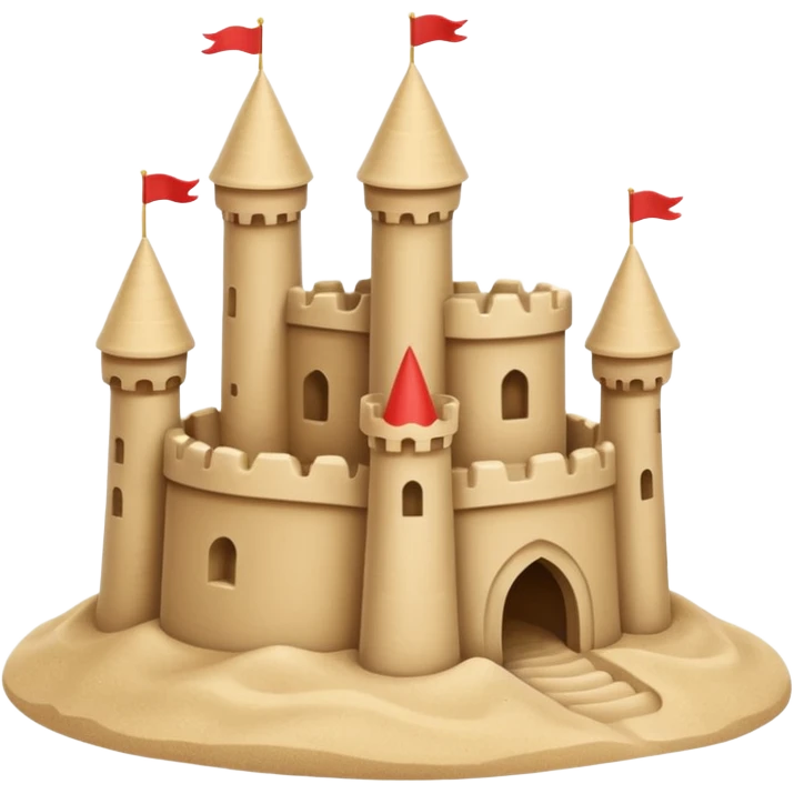 little sand castle emoji