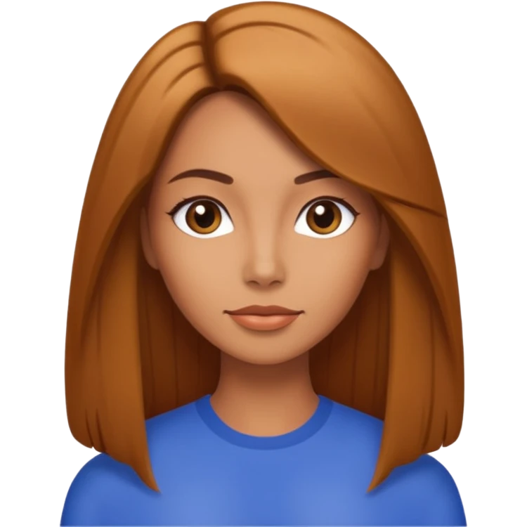 A women with keratin hair emoji