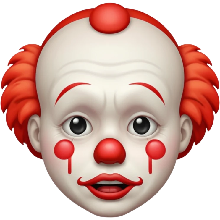 clowns with crying 😢 face without tears emoji