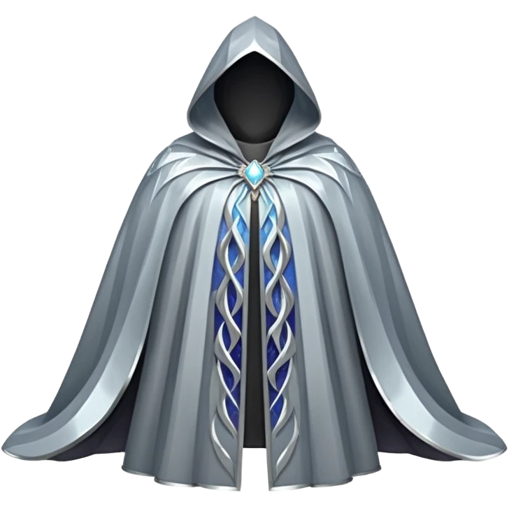 fantasy magic cloak low poly silver emoji