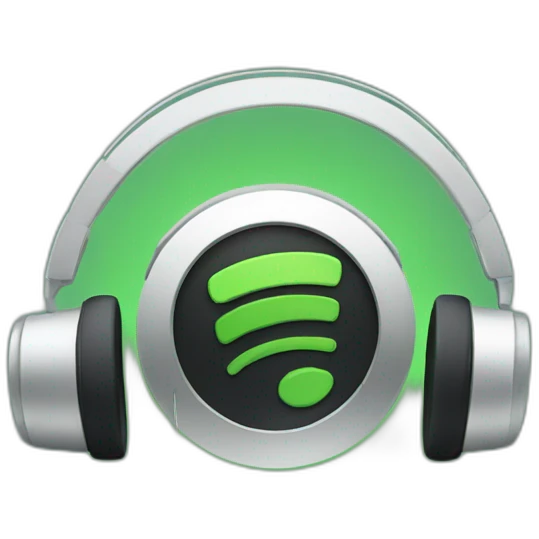 Spotify logo with heaphones emoji