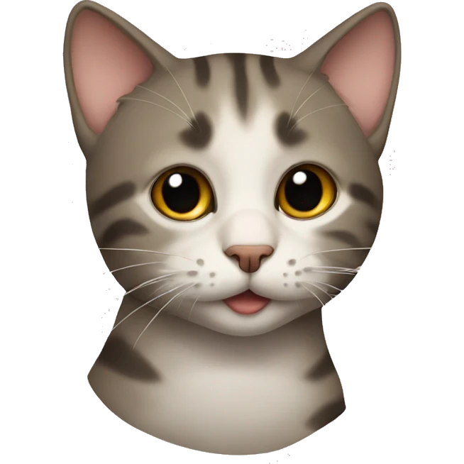 Cat with trai emoji