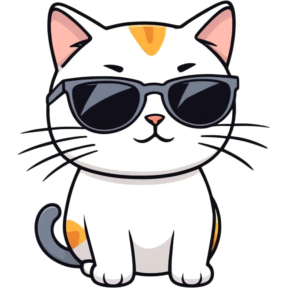 Cat with sunglasses emoji