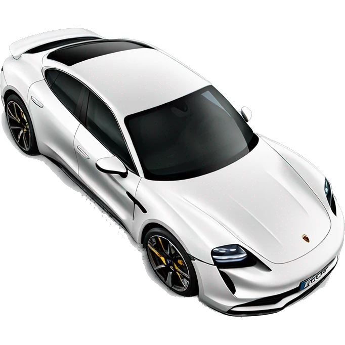 A Porsche taycan full image speeding emoji