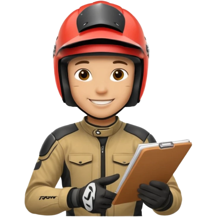 dirtbike rider signing autographs emoji