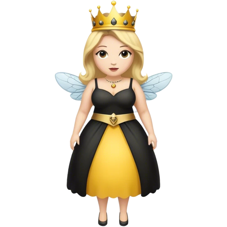 Full Body  plus size Queen bee woman with  blonde hair emoji