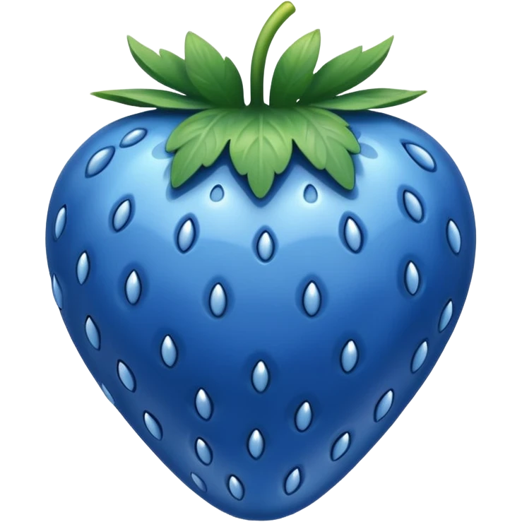 Blue strawberry  emoji