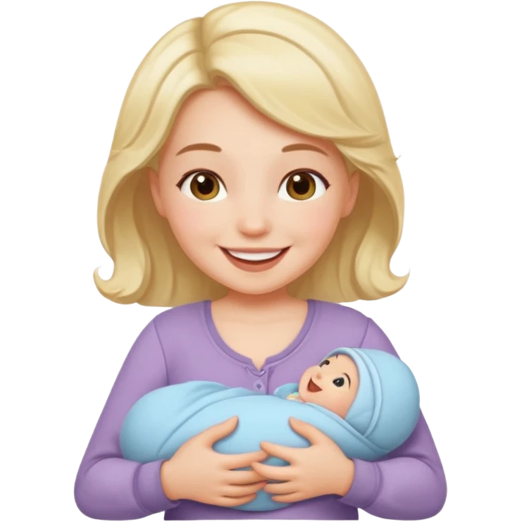 woman with eros baby clothes emoji