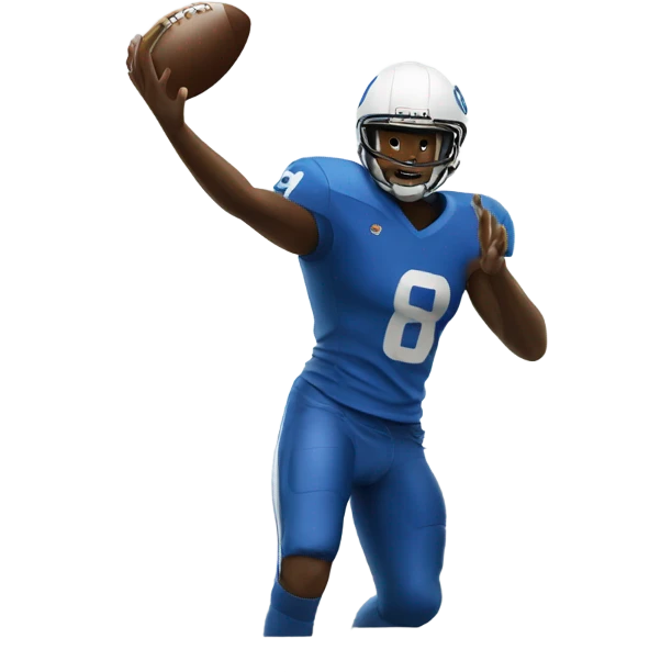 Football throwing a person emoji