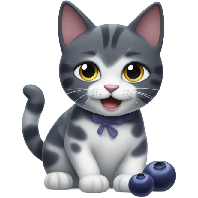 Cat blueberries  emoji