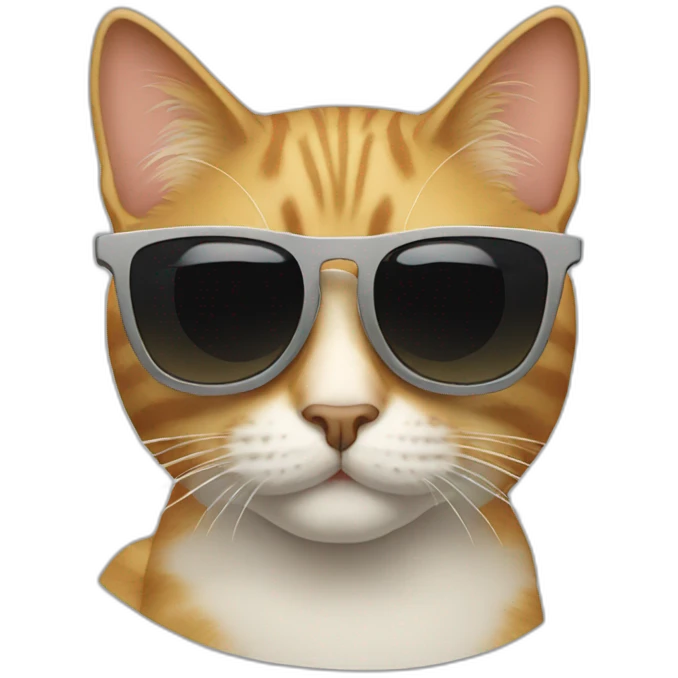 Cat with sunglasses emoji