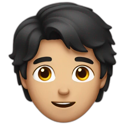 dark haired guy showing heart shape emoji
