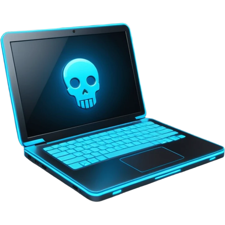 neon cyberpunk laptop computer  emoji