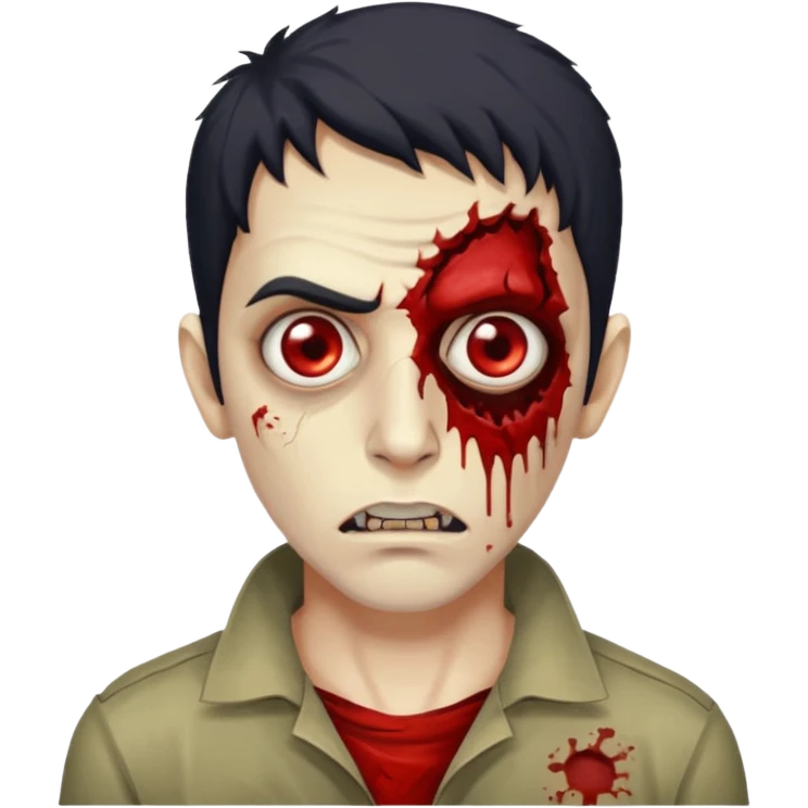 Zombie iran man face emoji