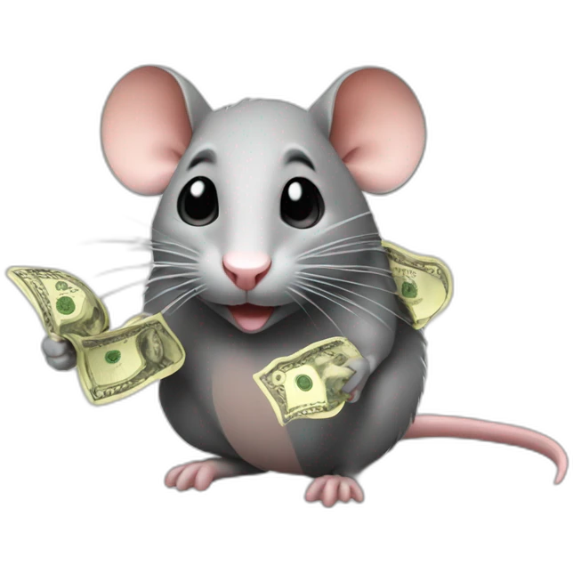 rat with money emoji