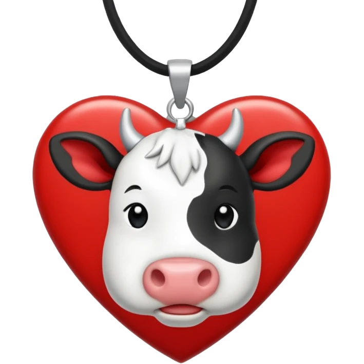 i need combination of this two emojis for making a neckless ❤️🐮  emoji