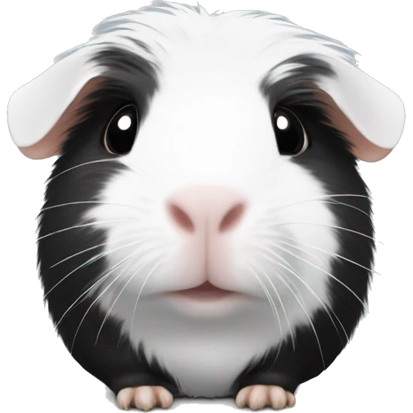 Guinea pig white black emoji