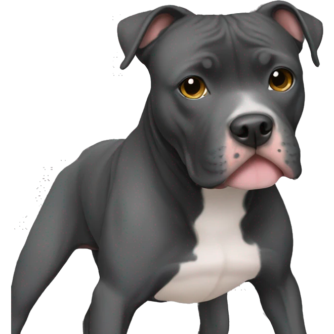A light black pitbull emoji