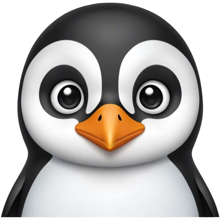 a cute penguin coding as a developer emoji