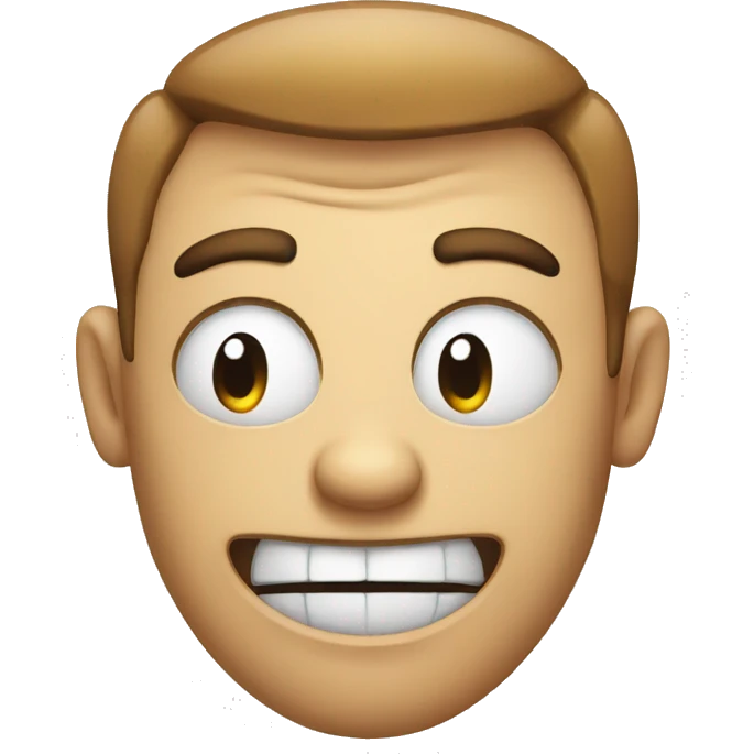 Mad face with smile emoji