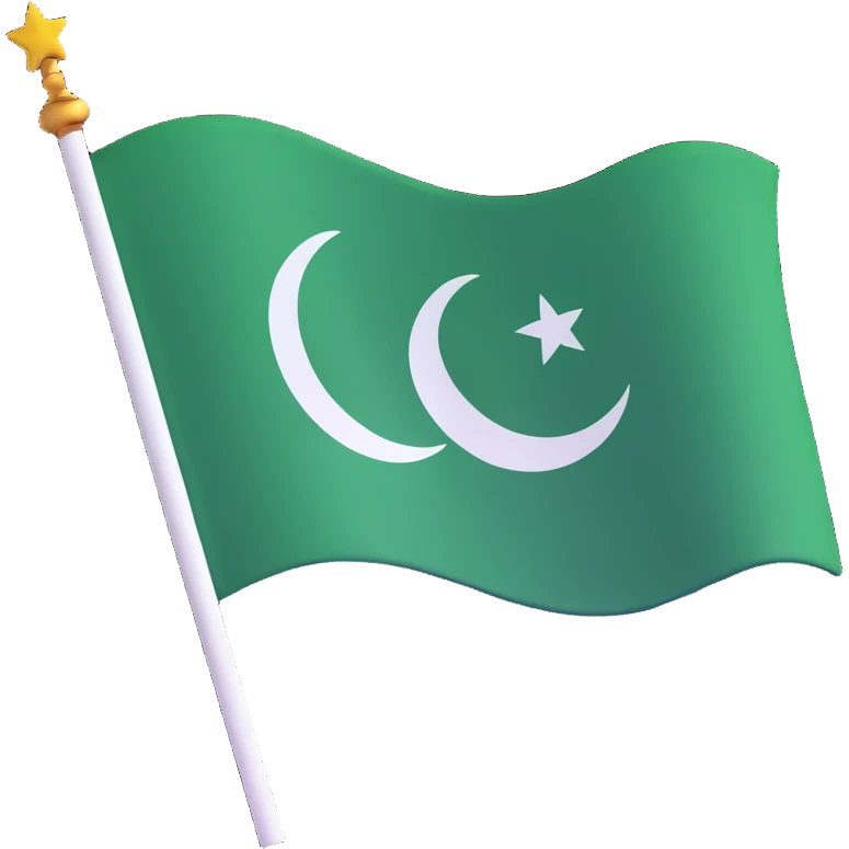 representation of Pakistan with flag and cultural elements emoji