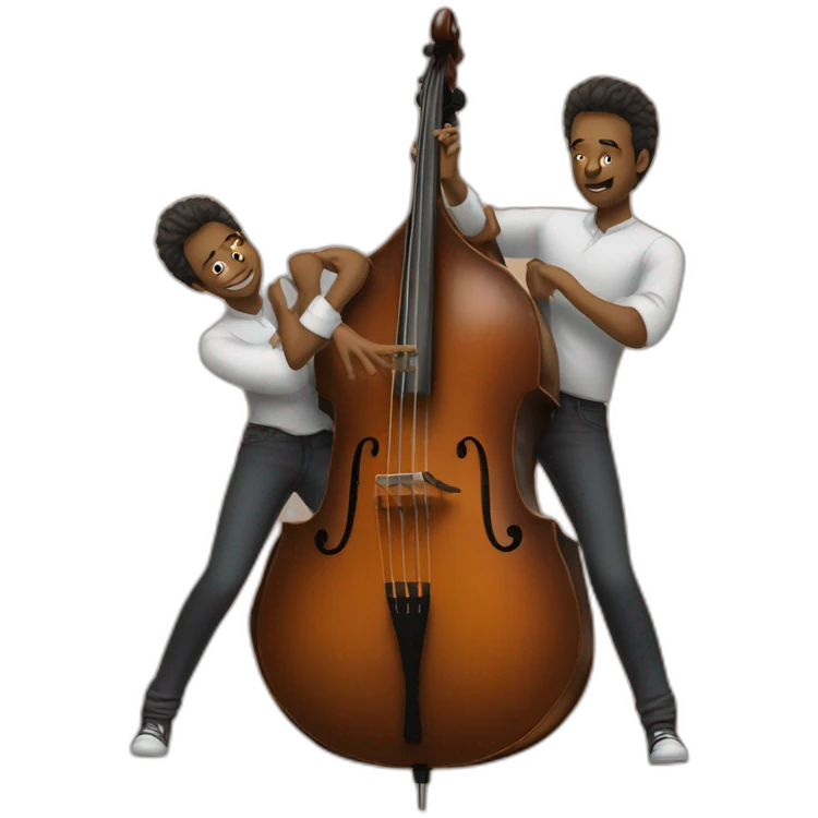 Double bassists emoji