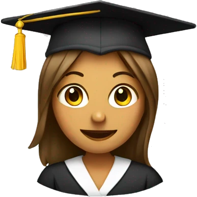 Graduate girl student emoji