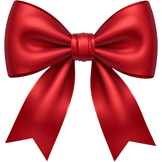 dark red bow emoji