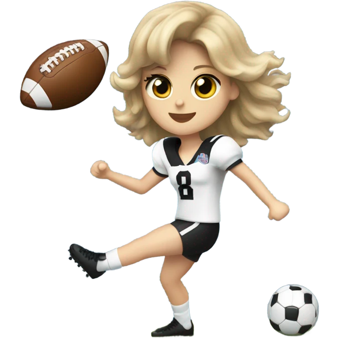 Taylor swift playing football emoji