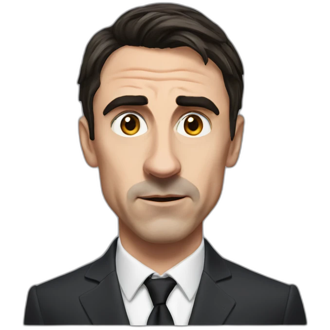 gary neville with an eyebrow raised emoji